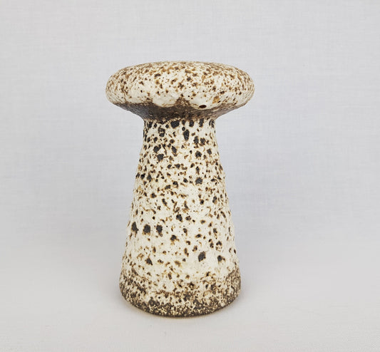 Vintage VEST KERAMIEK Beige Fat Lava Vase Dutch Pottery 1970s Marius van Woerden