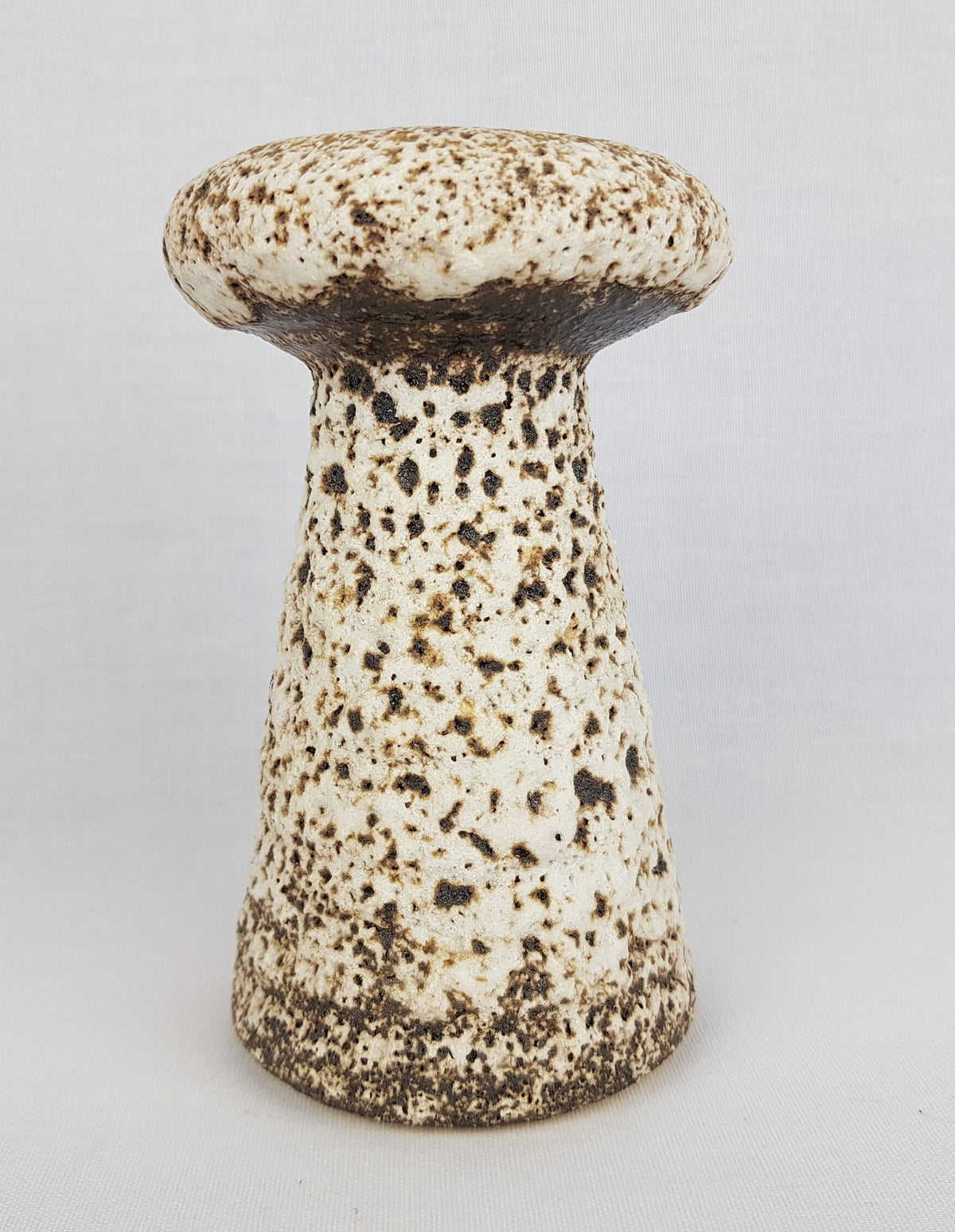 Vintage VEST KERAMIEK Beige Fat Lava Vase Dutch Pottery 1970s Marius van Woerden