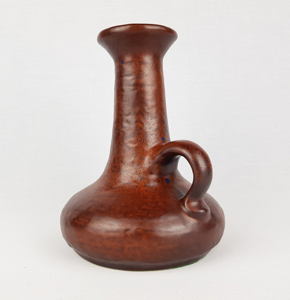Vintage CARSTENS TONNIESHOF Handled Brown Vase 0880-19 West German Pottery 1970s