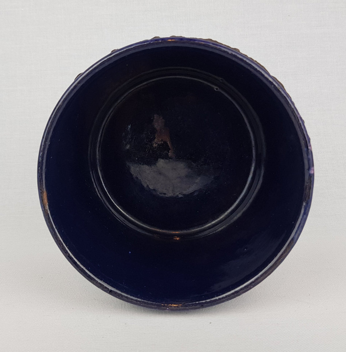 Vintage MAREI KERAMIK Fat Lava Planter / Flower Pot with Purple Tower decor West German Pottery 1970s