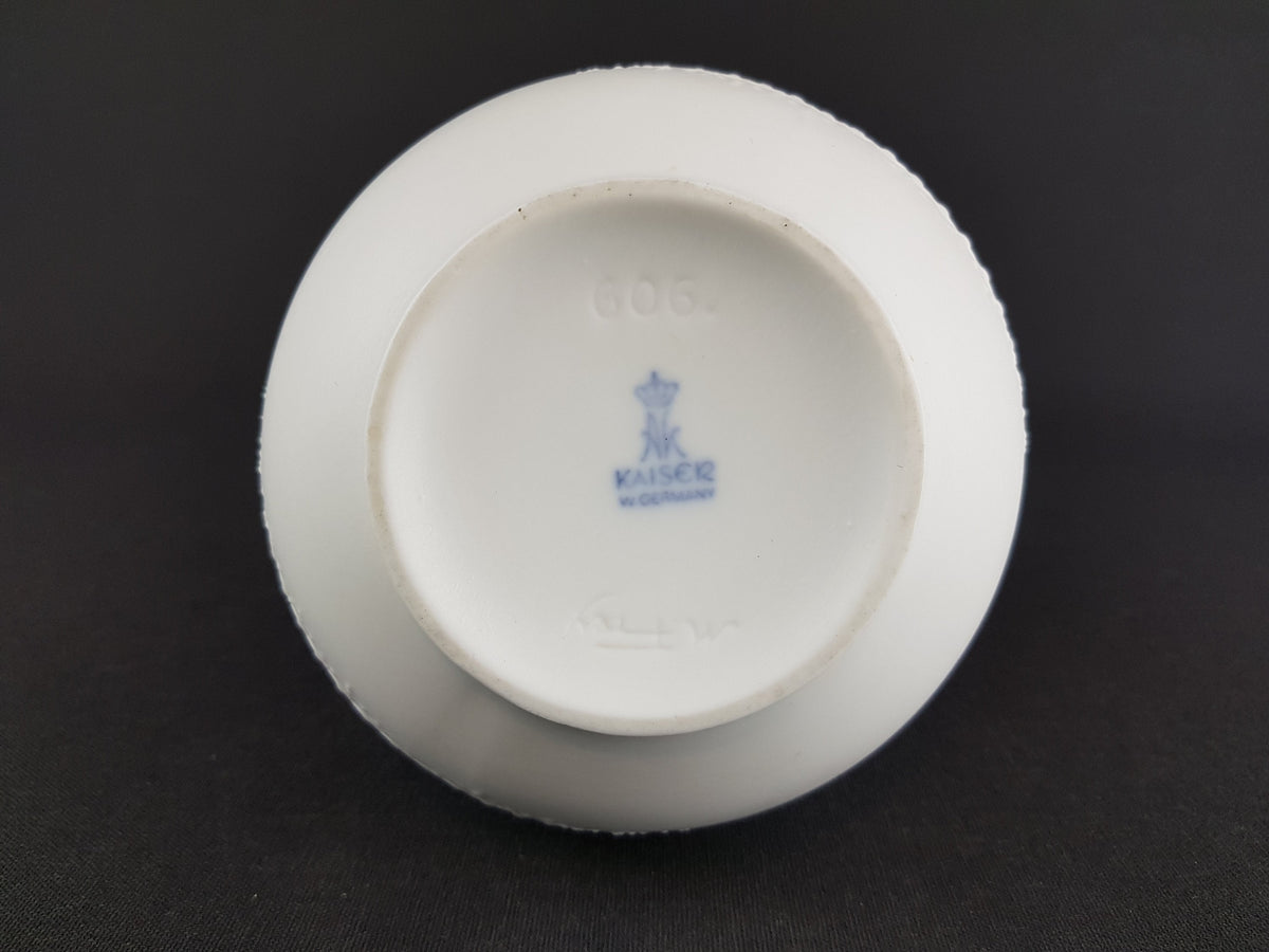 Vintage KAISER 3D Relief Porcelain Vase 606 With Dots by Martin Freyer West German Pottery 1970s