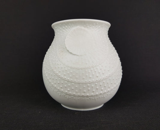 Vintage KAISER 3D Relief Porcelain Vase 606 With Dots by Martin Freyer West German Pottery 1970s
