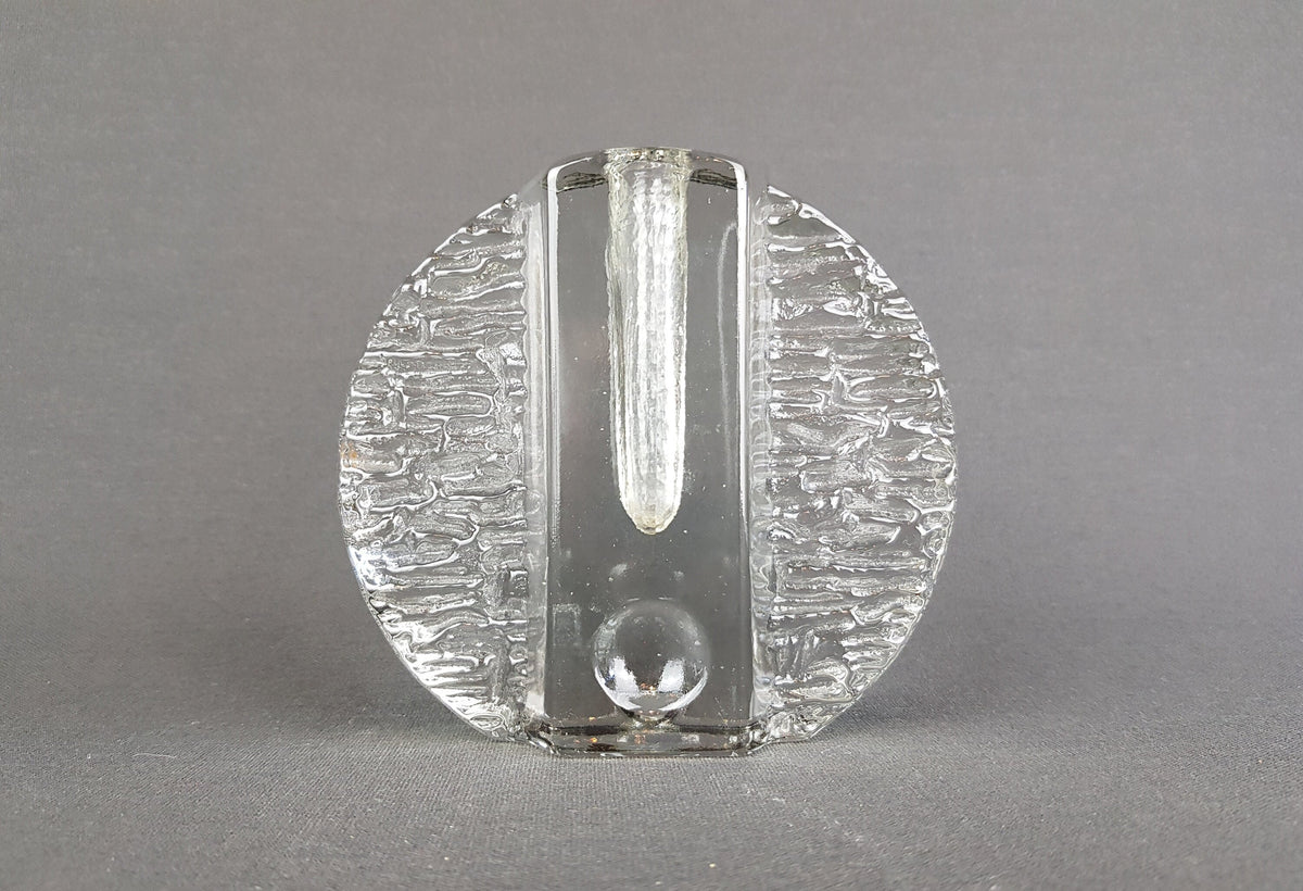 Vintage WALTHER SOHNE Solifleur Transparent Glass Vase by Heiner Dusterhaus West Germany 1960s 1970s