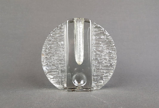 Vintage WALTHER SOHNE Solifleur Transparent Glass Vase by Heiner Dusterhaus West Germany 1960s 1970s