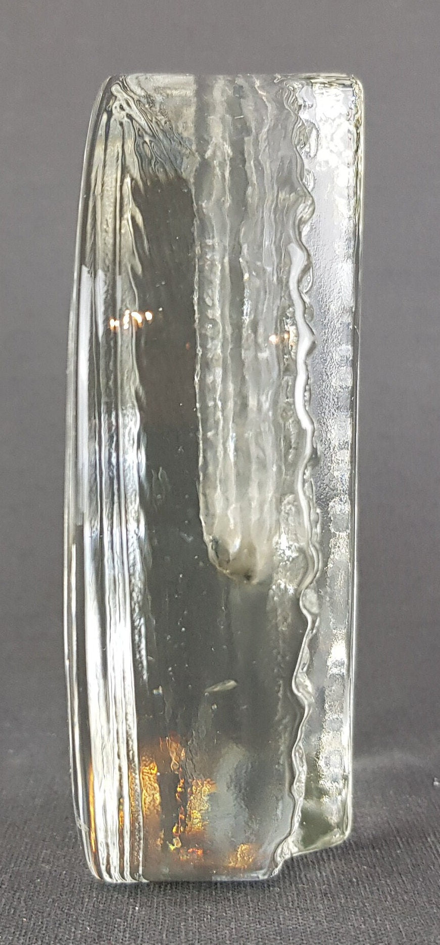 Vintage WALTHER SOHNE Solifleur Transparent Glass Vase by Heiner Dusterhaus West Germany 1960s 1970s
