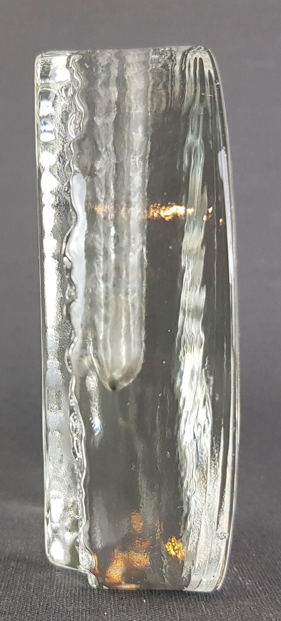 Vintage WALTHER SOHNE Solifleur Transparent Glass Vase by Heiner Dusterhaus West Germany 1960s 1970s