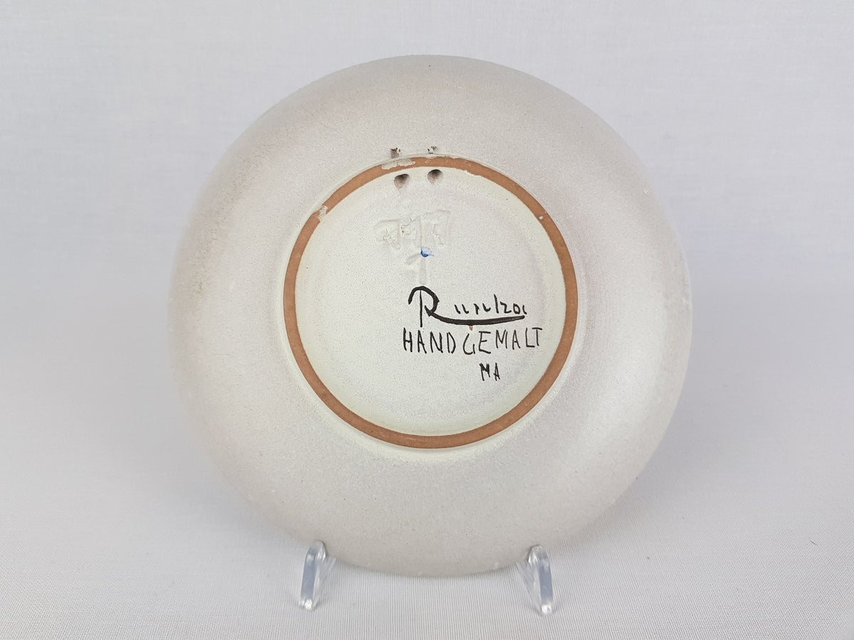 Vintage RUSCHA KERAMIK Wall Plate with MILANO decor 717 West German Pottery 1950s by Cilli Wörsdorfer