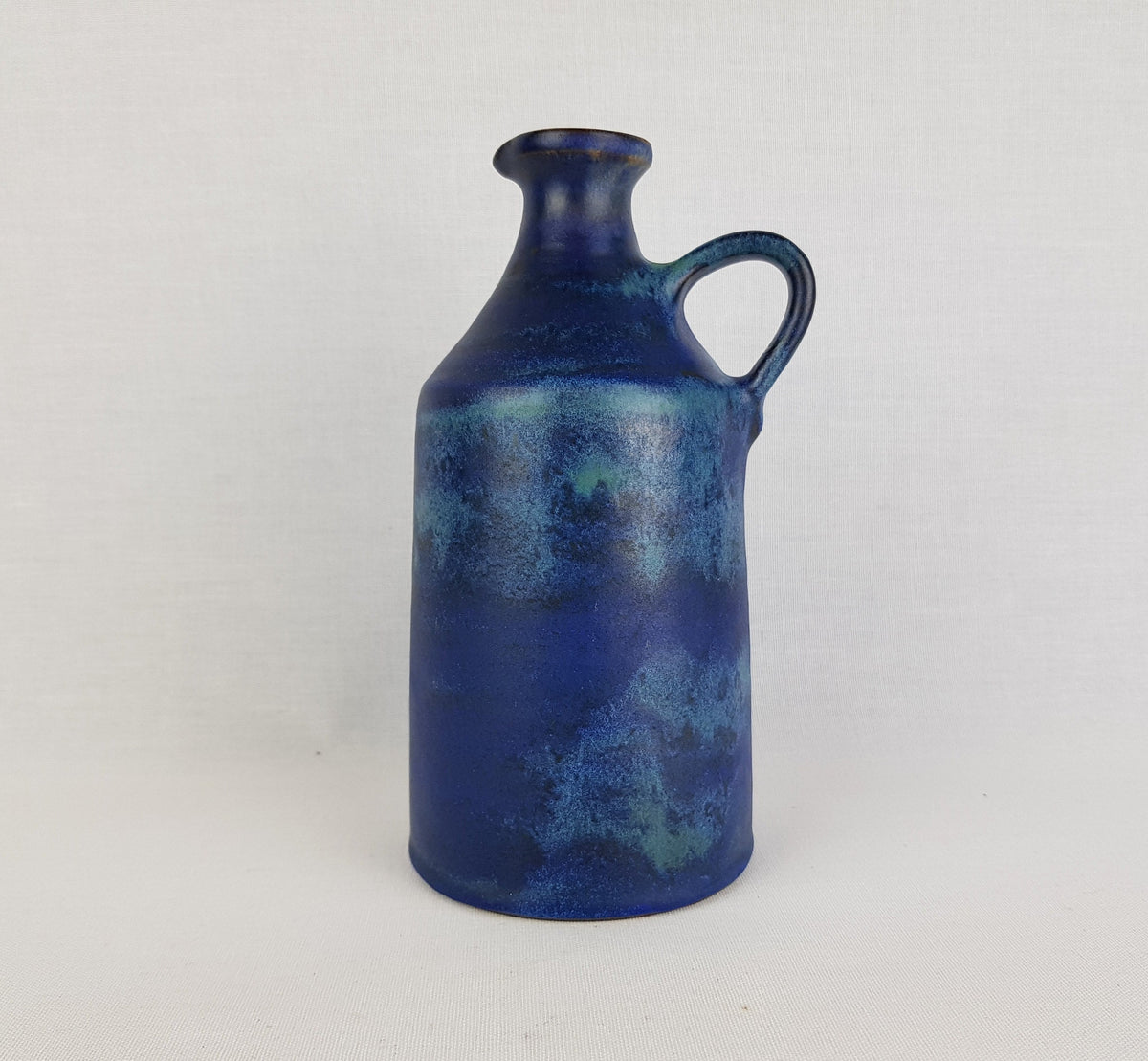 Vintage ANTON LANG Blue Handled Jar by Anton Lang Studio Art Pottery Germany