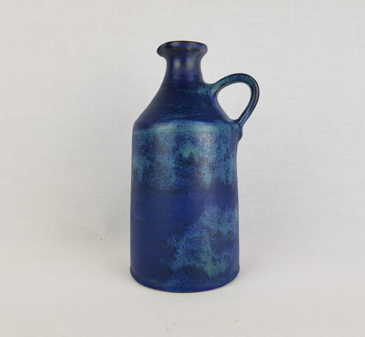 Vintage ANTON LANG Blue Handled Jar by Anton Lang Studio Art Pottery Germany