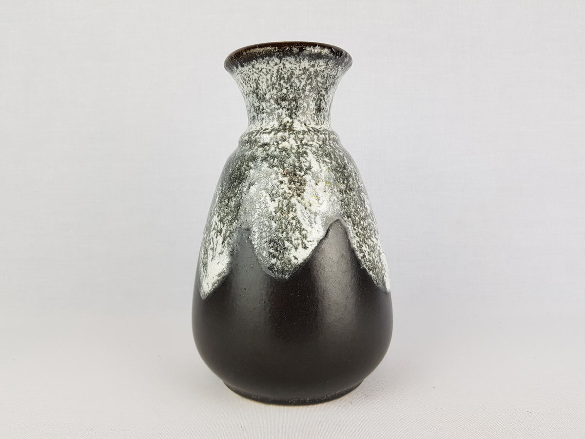 Vintage BAY KERAMIK Brown Vase With "Eiger" Decor 66 20 West German Pottery 1972