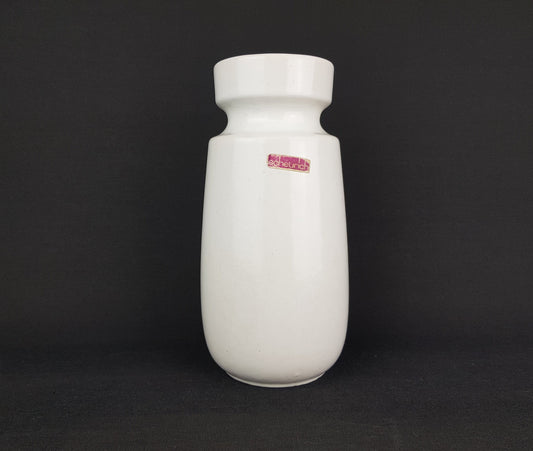 Vintage SCHEURICH KERAMIK White Vase 242 22 West German Pottery 1970s