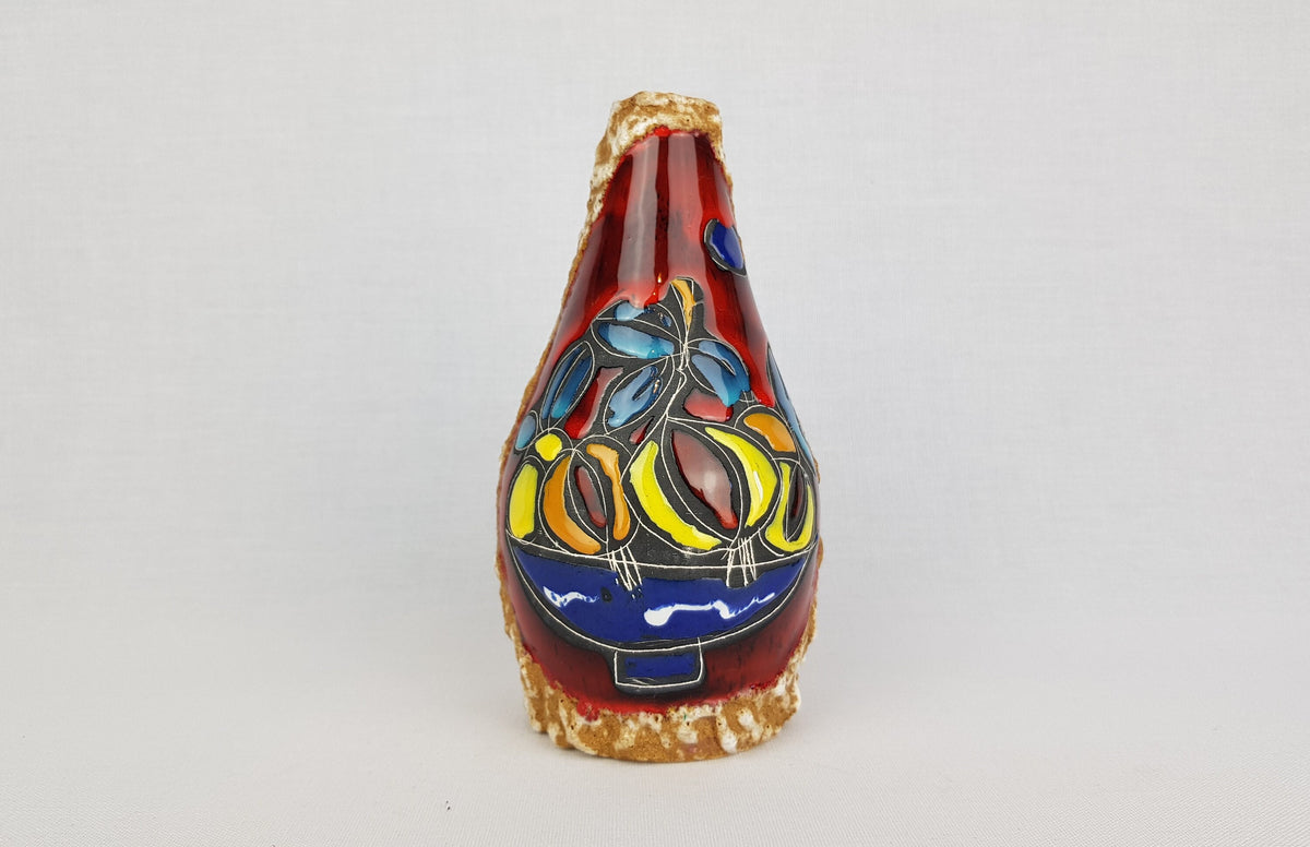Vintage SAN MARINO "Peschiera" Ceramic Vase Italian Pottery 1960s