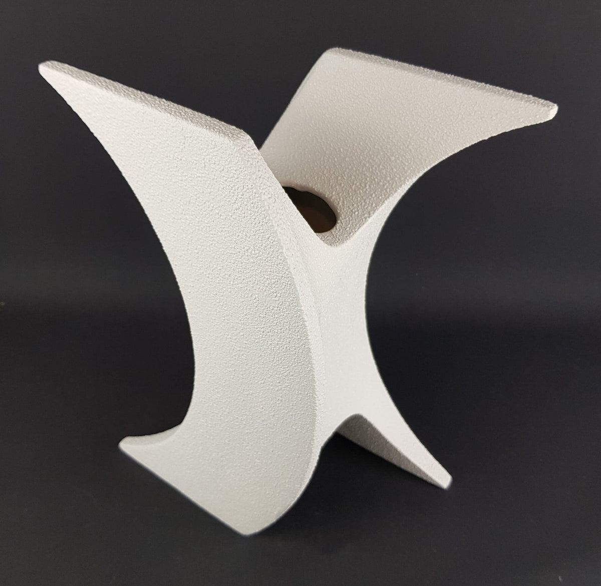 Vintage BERTONCELLO - ROBERTO RIGON White Wave Vase "Sasso Bianco"decor 939 Italian Pottery 1980-1990s