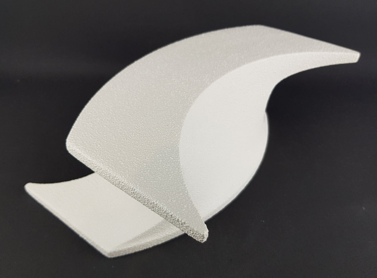 Vintage BERTONCELLO - ROBERTO RIGON White Wave Vase "Sasso Bianco"decor 939 Italian Pottery 1980-1990s