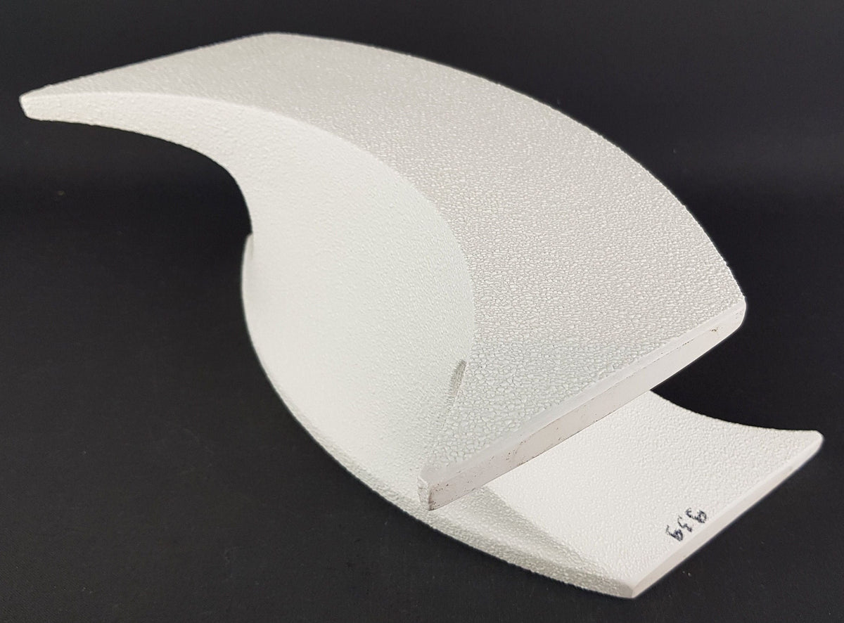 Vintage BERTONCELLO - ROBERTO RIGON White Wave Vase "Sasso Bianco"decor 939 Italian Pottery 1980-1990s
