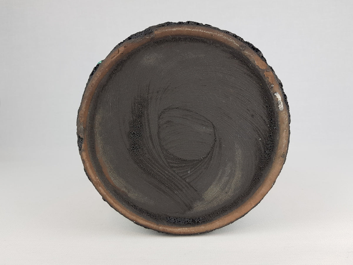 Vintage MAREI KERAMIK Planter / Cache Pot “Vulcano” Decor – Red, Green and Black Fat Lava – West German Pottery 1967