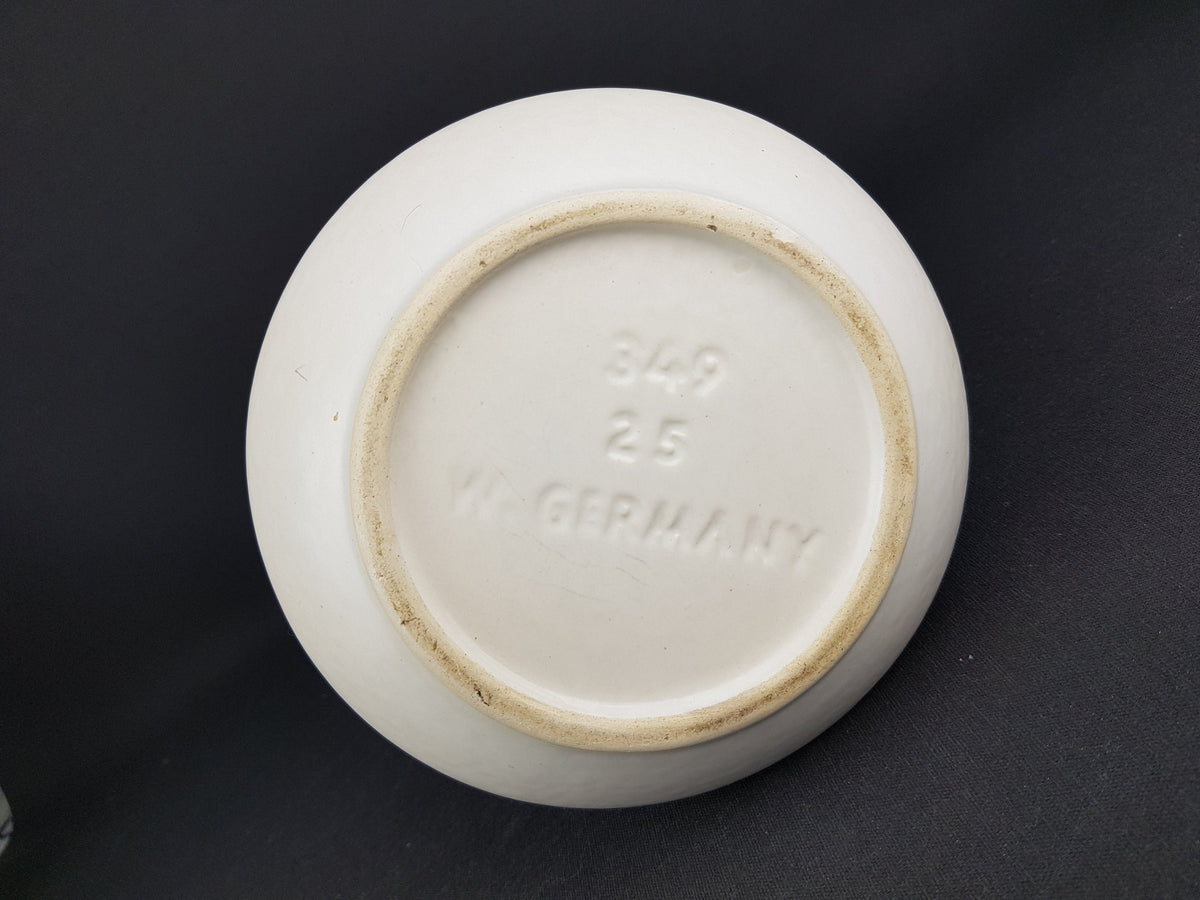 Vintage DÜMLER & BREIDEN Keramik Handled Vase with flower decor 349-25 West German Pottery 1960s 1970s