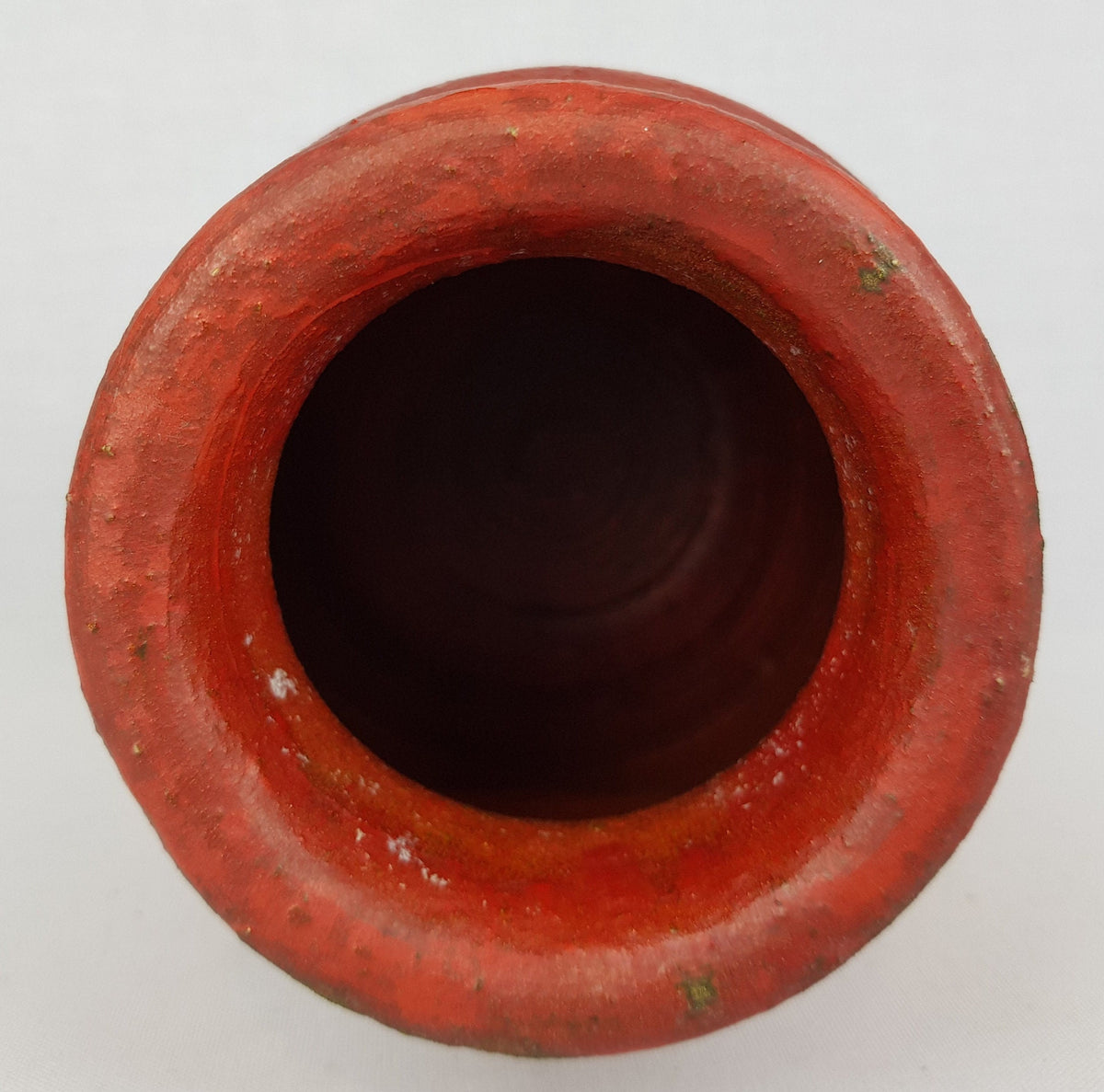 Vintage DUTCH STUDIO POTTERY Mobach Style Red Vase from 1960s 1970s