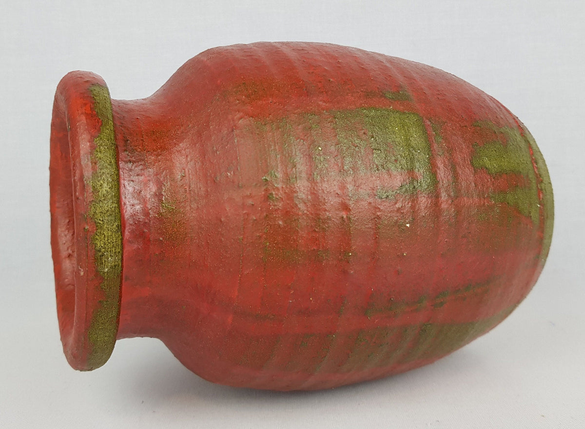 Vintage DUTCH STUDIO POTTERY Mobach Style Red Vase from 1960s 1970s