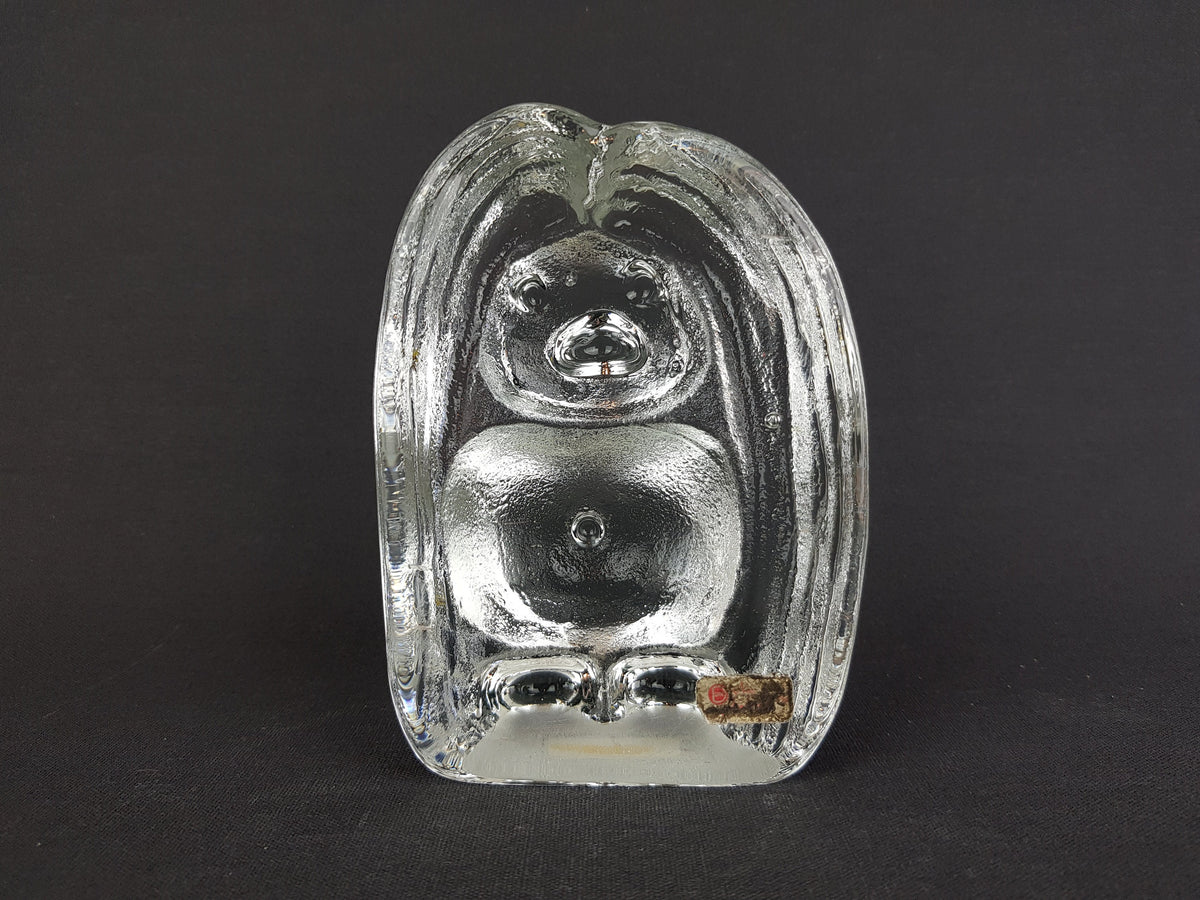 Vintage BERGDALA SWEDEN Glass Troll Skandinavian Glass 1970s