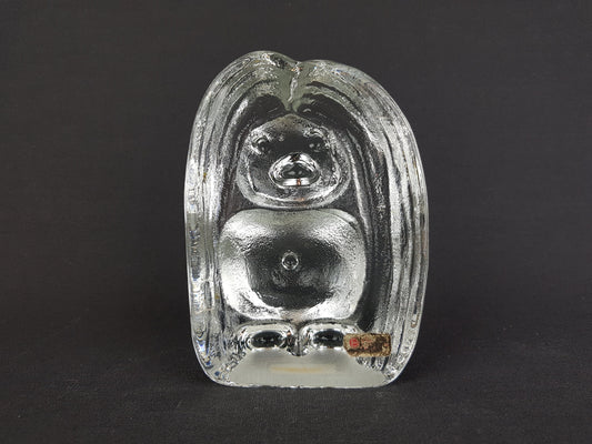 Vintage BERGDALA SWEDEN Glass Troll Skandinavian Glass 1970s