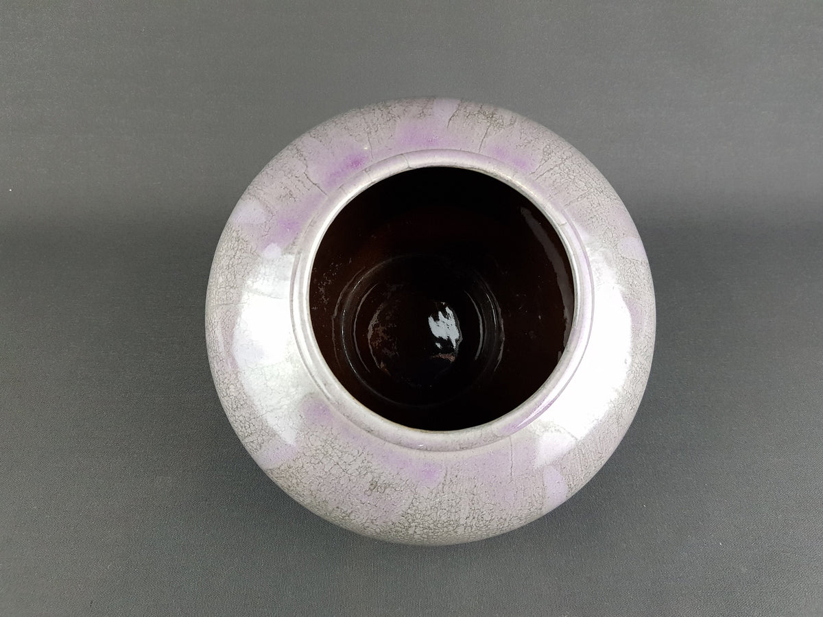 Vintage STEULER KERAMIK Grey Purple Vase West German Pottery 1980s