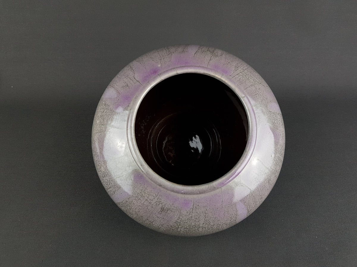 Vintage STEULER KERAMIK Grey Purple Vase West German Pottery 1980s