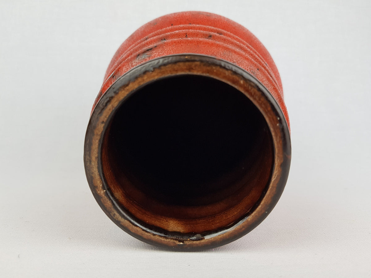 Vintage SCHEURICH KERAMIK Red and Black Vase Wien Vienna Serie 269 22 West German Pottery 1970s