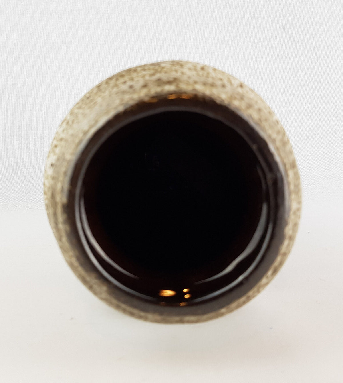 Vintage SCHEURICH KERAMIK Brown and Beige Fat Lava Vase 517-30 West Geman Pottery 1970s