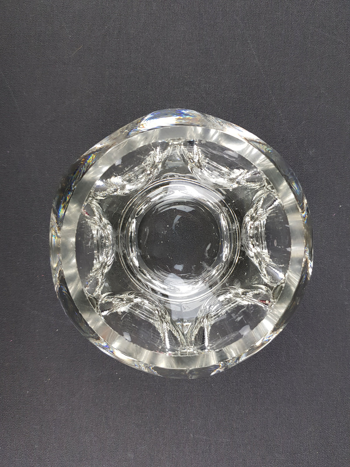 Vintage RUDOLFOVA GLASS Works Czech SKLO Candleholder by Rudolf Jurnikl from Czech Slovakia 1960-80s