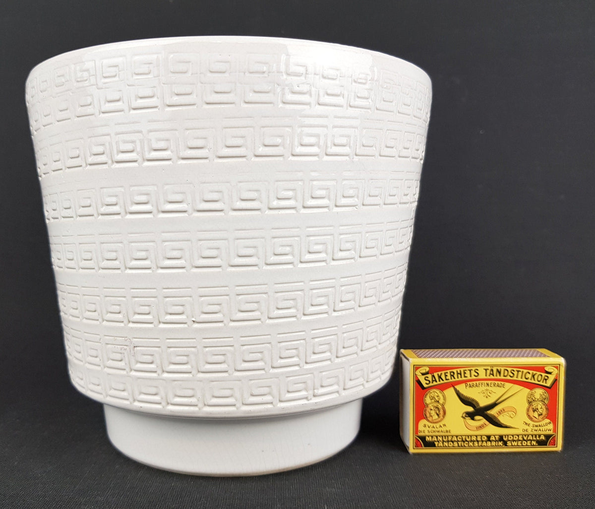 Vintage BAY KERAMIK White Planter Flower Pot West German Pottery 1960s 1970s Fat Lava Era