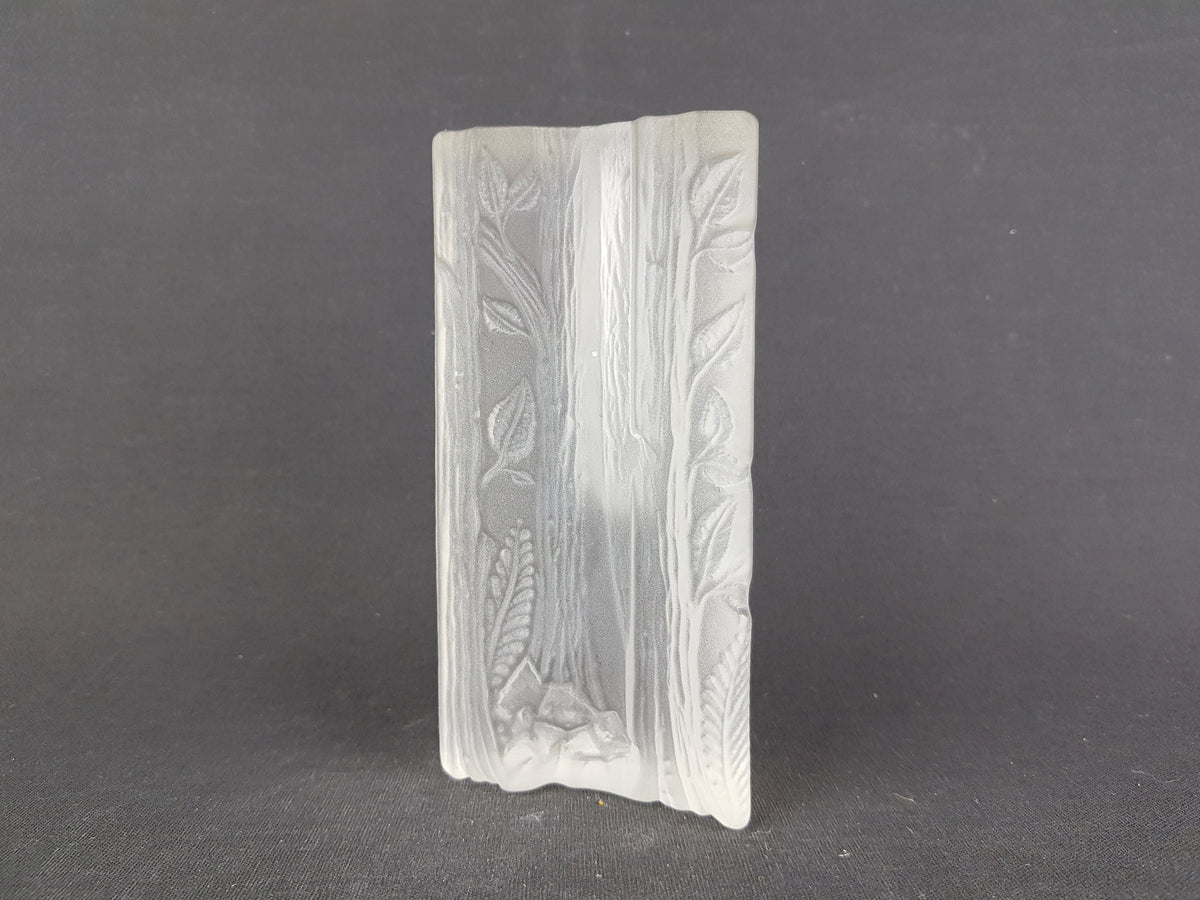 Vintage SOLIFLEUR CRYSTAL GLASS Triangular Vase from West Germany 1960s