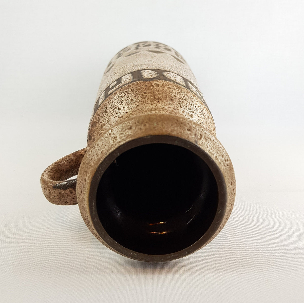 Vintage XL CERAMANO Floor Vase with Agina Decor by Hanns Welling, West German Pottery 1950s