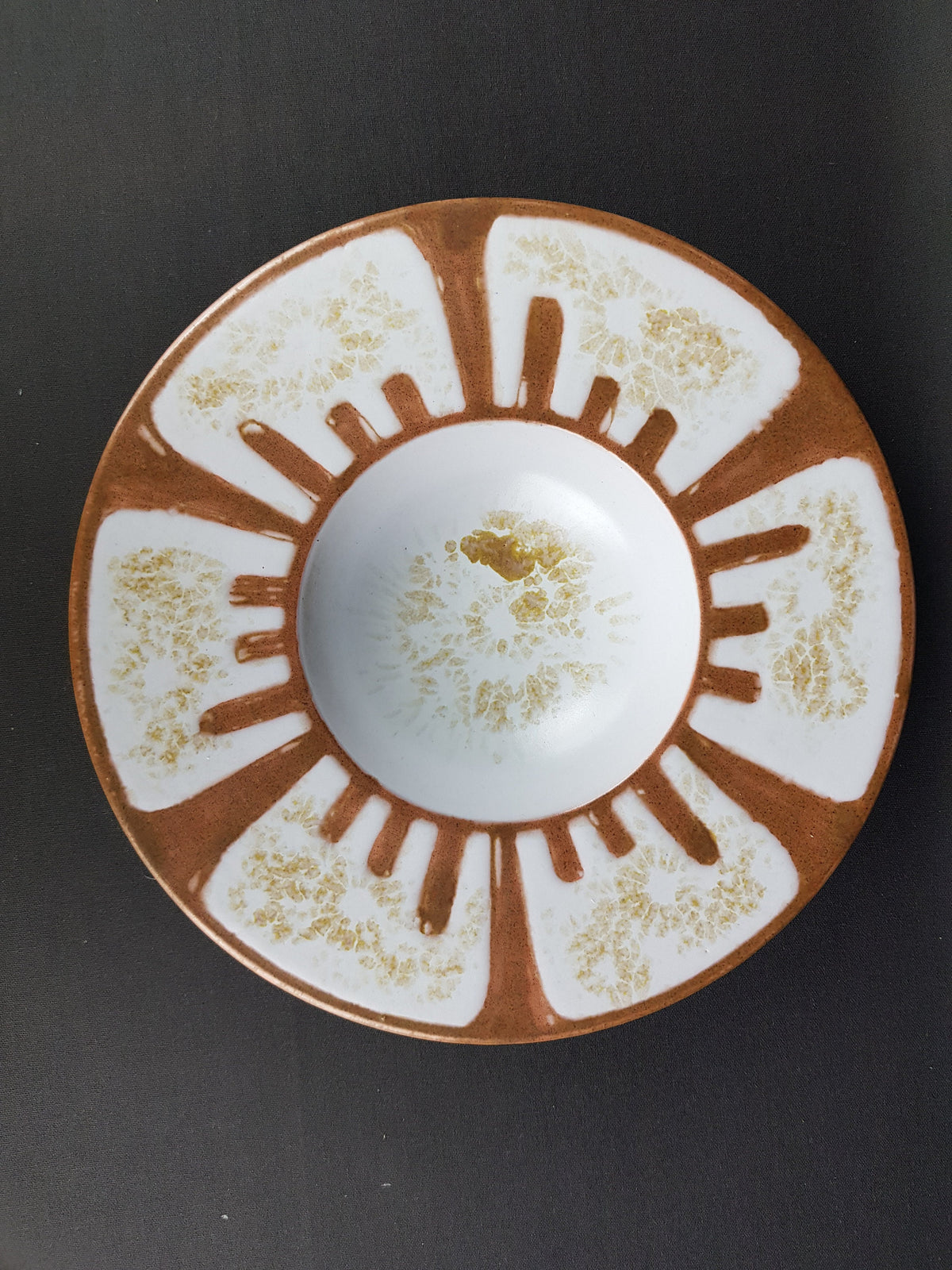 Vintage KARLSRUHER MAJOLIKA Dish/ Bowl 296 by Eva Fritz Lindner West German Pottery 1970s