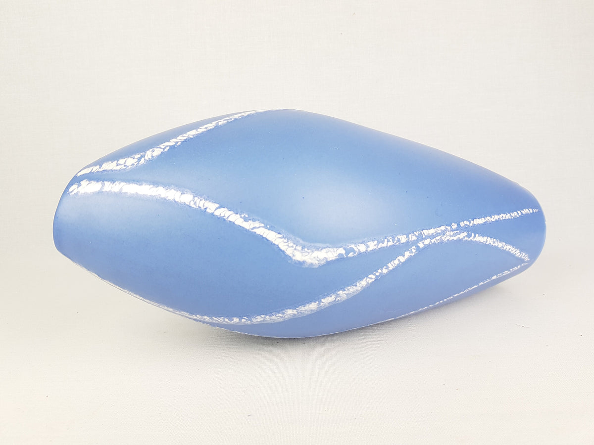 Vintage SCHLOSSBERG KERAMIK Blue and White Vase with AZUR Decor West German Pottery 1950s