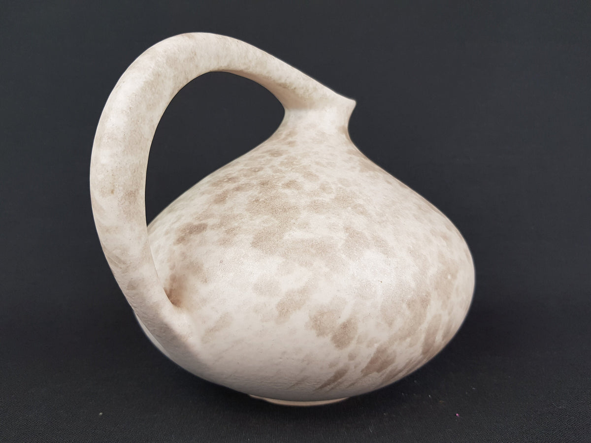 Vintage RUSCHA KERAMIK Iconic Beige Pitcher Vase 313 West German Pottery 1960 1970s