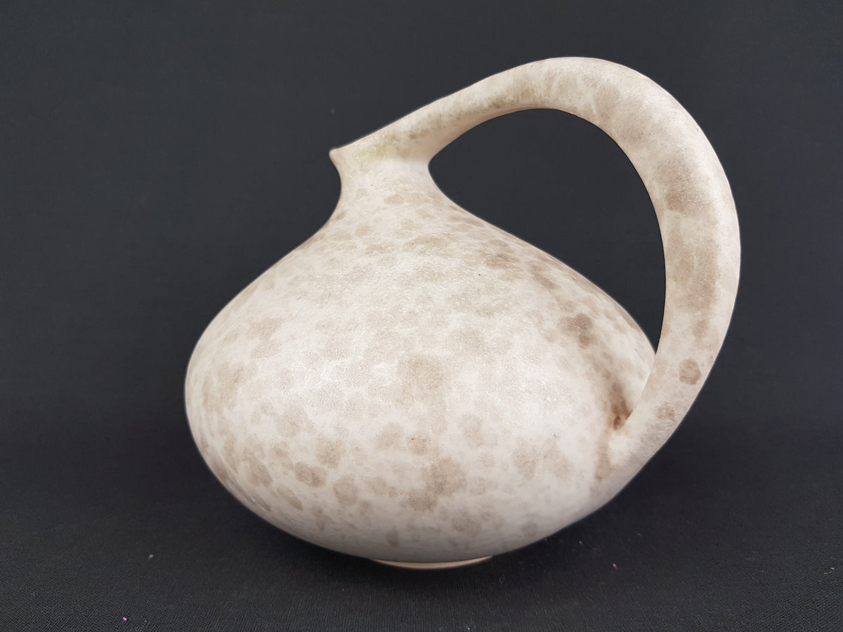 Vintage RUSCHA KERAMIK Iconic Beige Pitcher Vase 313 West German Pottery 1960 1970s