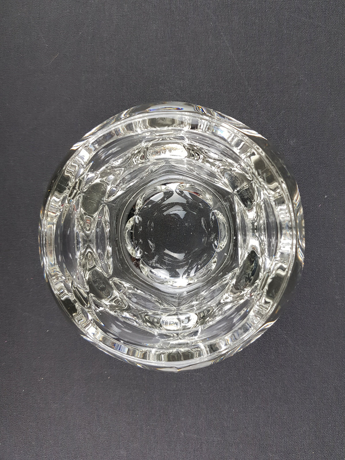 Vintage RUDOLFOVA GLASS Works Czech SKLO Candleholder by Rudolf Jurnikl from Czech Slovakia 1960-80s