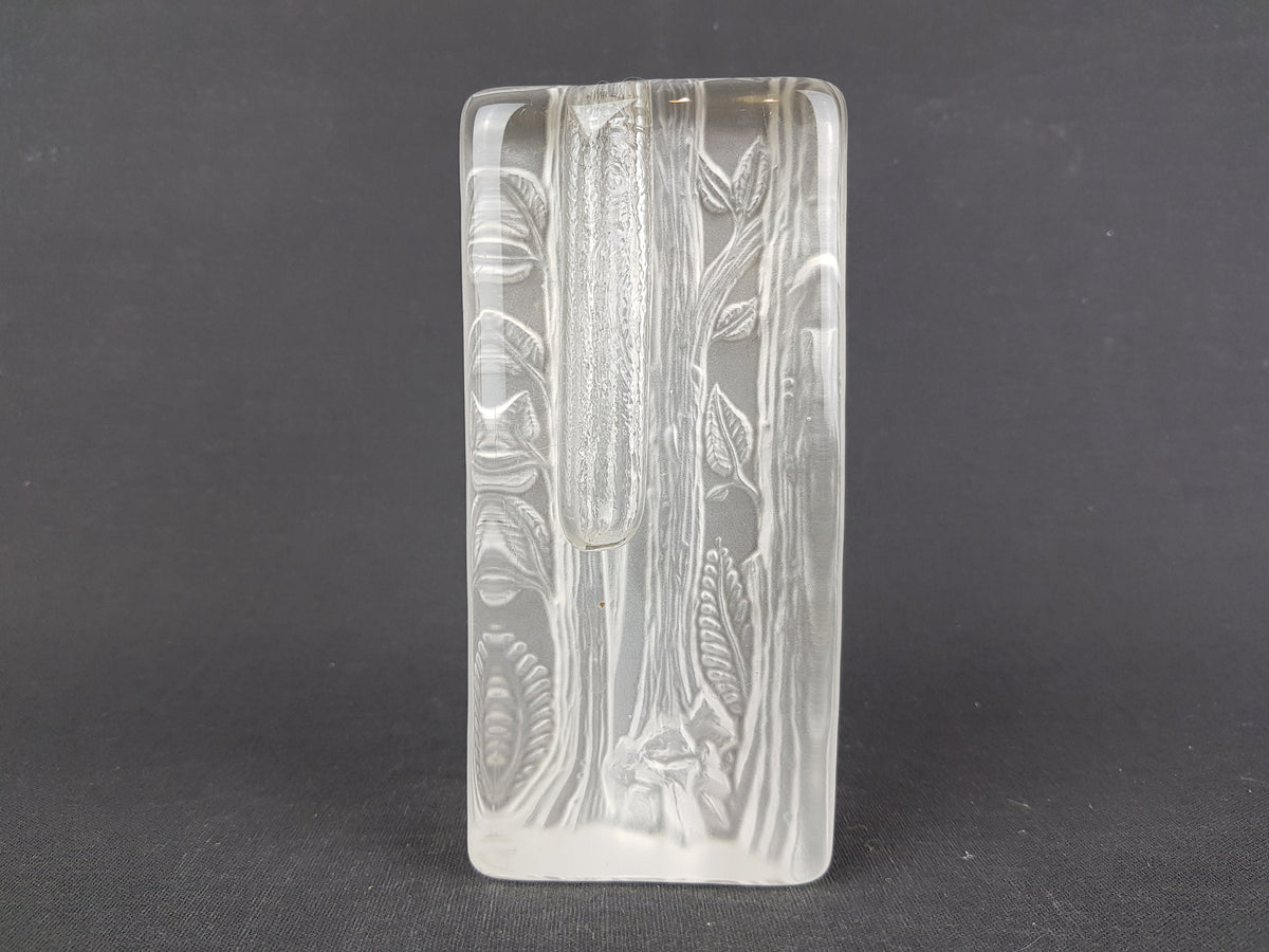 Vintage SOLIFLEUR CRYSTAL GLASS Triangular Vase from West Germany 1960s