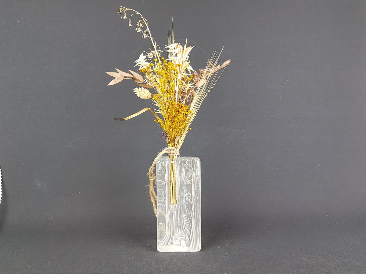 Vintage SOLIFLEUR CRYSTAL GLASS Triangular Vase from West Germany 1960s