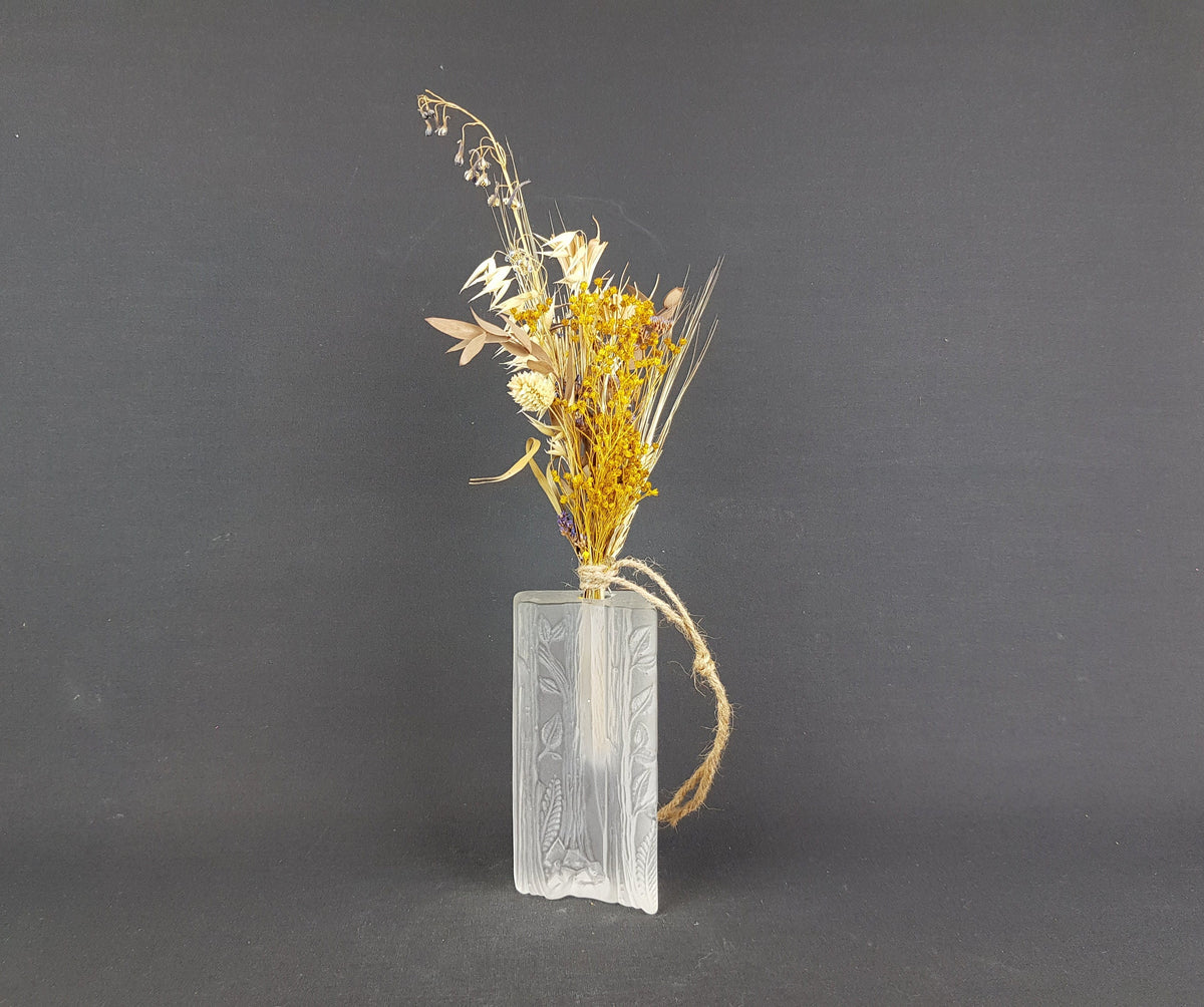Vintage SOLIFLEUR CRYSTAL GLASS Triangular Vase from West Germany 1960s