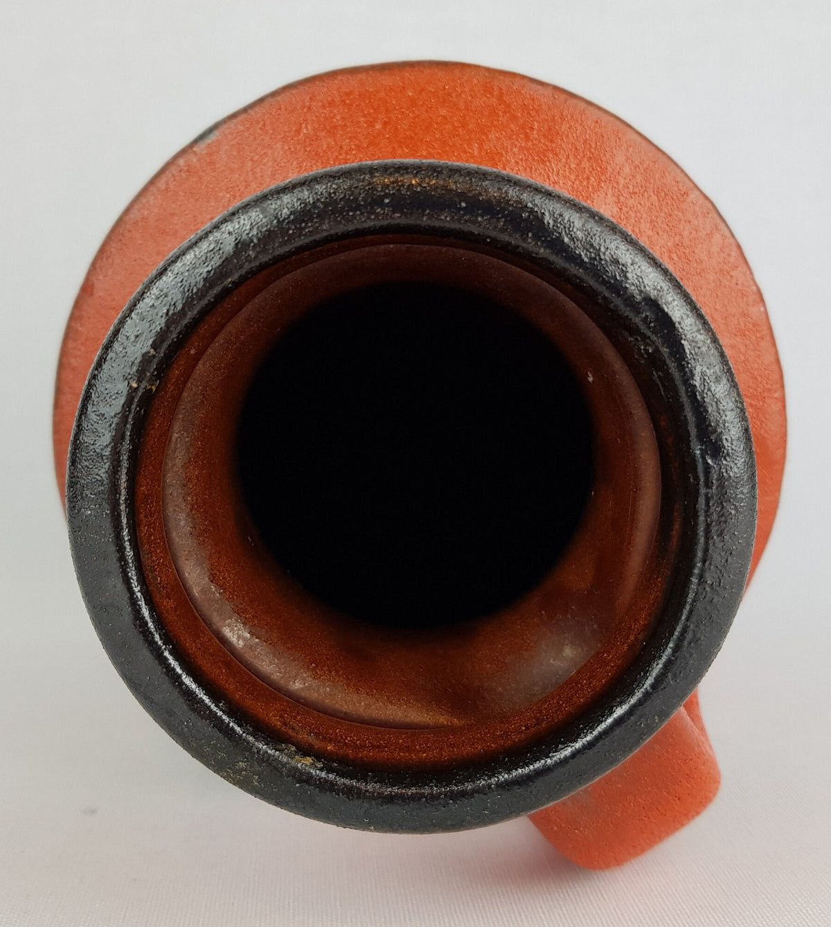 Vintage CARSTENS KERAMIK Brown Orange Handled Vase 7916-20 West German Pottery 1970s