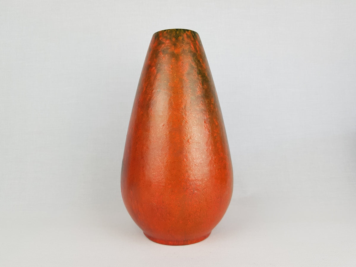 Vintage RUSCHA KERAMIK Vase with VULKANO decor by Kurt Tschorner 856/3 West German Pottery 1960s