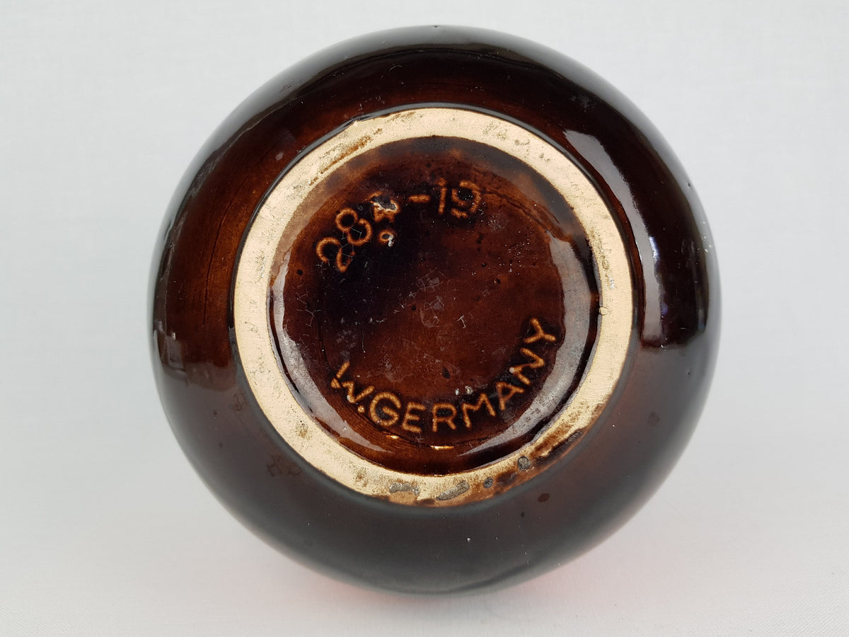 Reserved for B --- Vintage SCHEURICH KERAMIK Brown and Orange/ Red Fat Lava CERAMOS Vase 284 19 West Geman Pottery 1970s