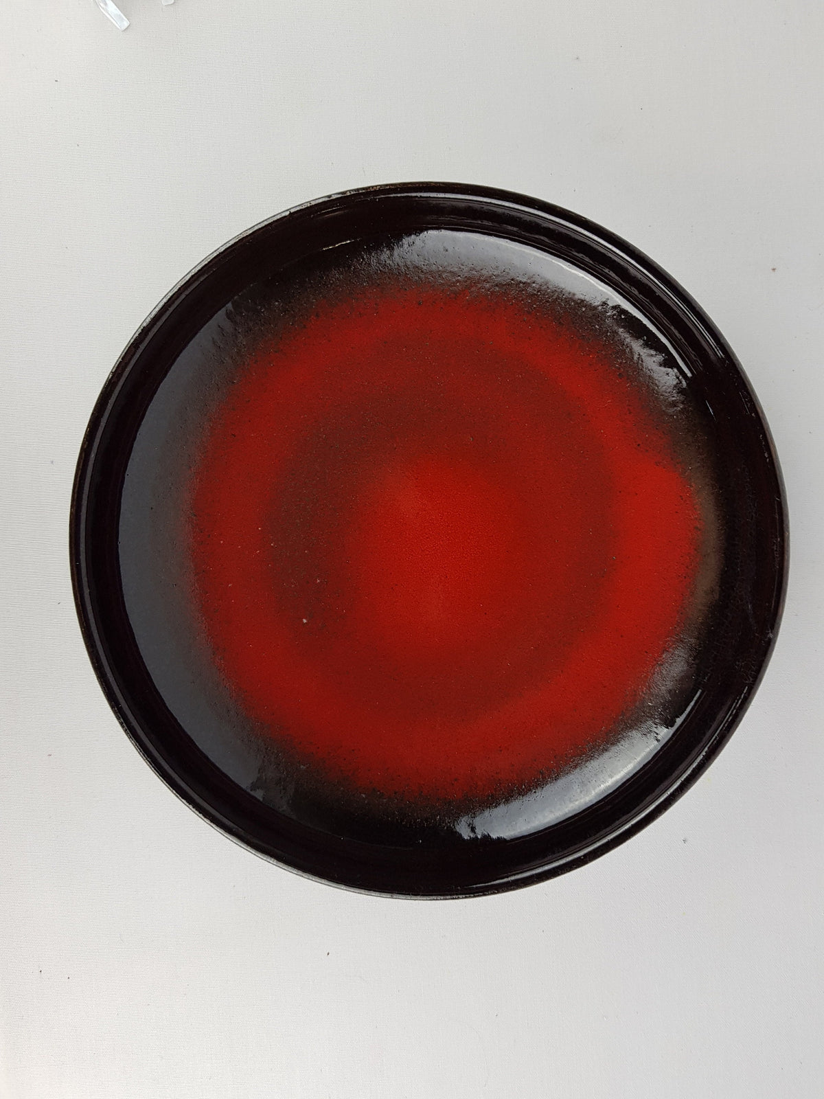 Vintage SCHEURICH KERAMIK Dark Brown and Red Bowl 340 26 West German Pottery 1970s