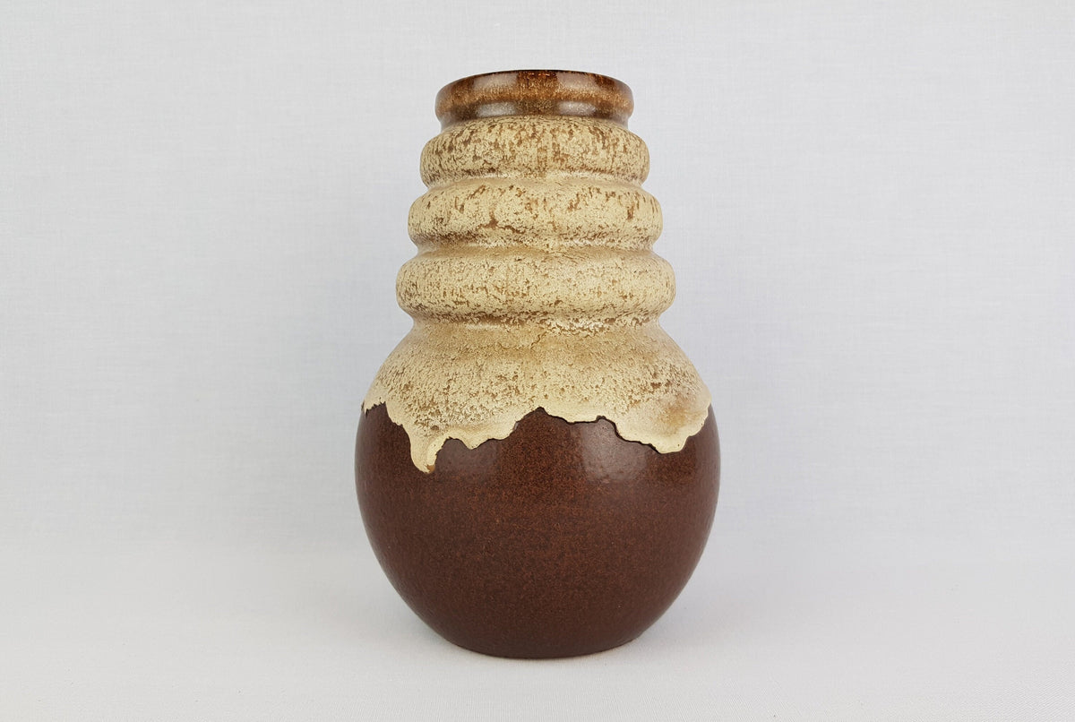 Vintage SCHEURICH KERAMIK Brown Vase Wien Serie 269 22 West German Pottery 1970s