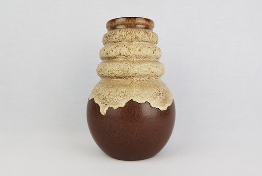 Vintage SCHEURICH KERAMIK Brown Vase Wien Serie 269 22 West German Pottery 1970s