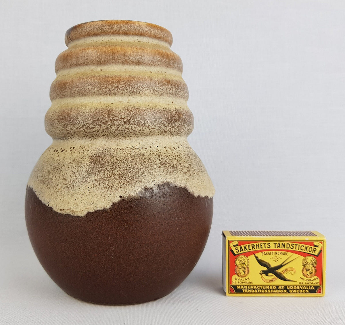 Vintage SCHEURICH KERAMIK Brown Vase Wien "Vienna" Serie 269 15 West German Pottery 1970s