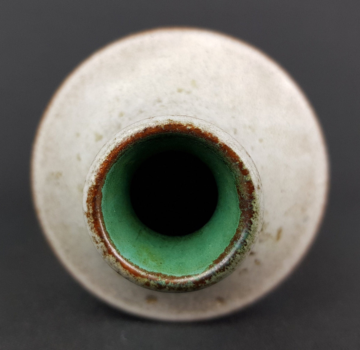 Vintage RUSCHA KERAMIK Greyish Beige Bottle Vase 811-3 West German Pottery Fat Lava Era 1970s