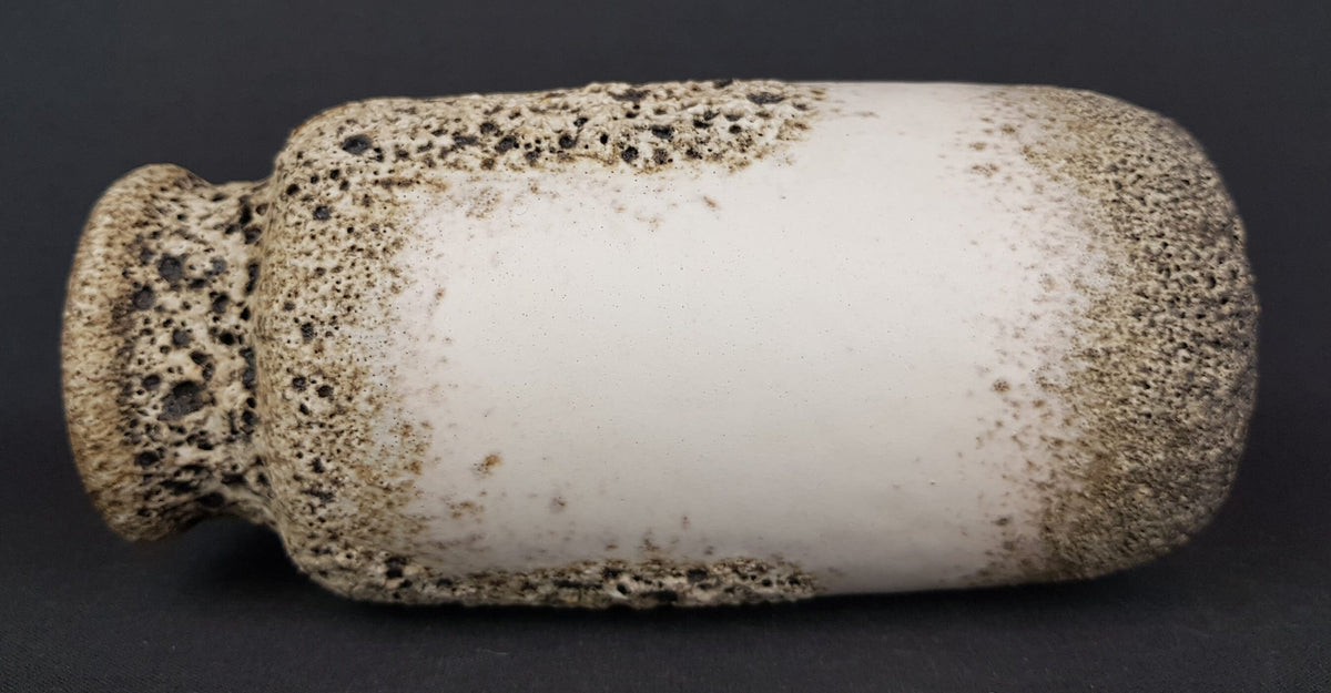 Vintage SCHEURICH KERAMIK Beige Vase 213-20 with Fat Lava decor West German Pottery 1970s